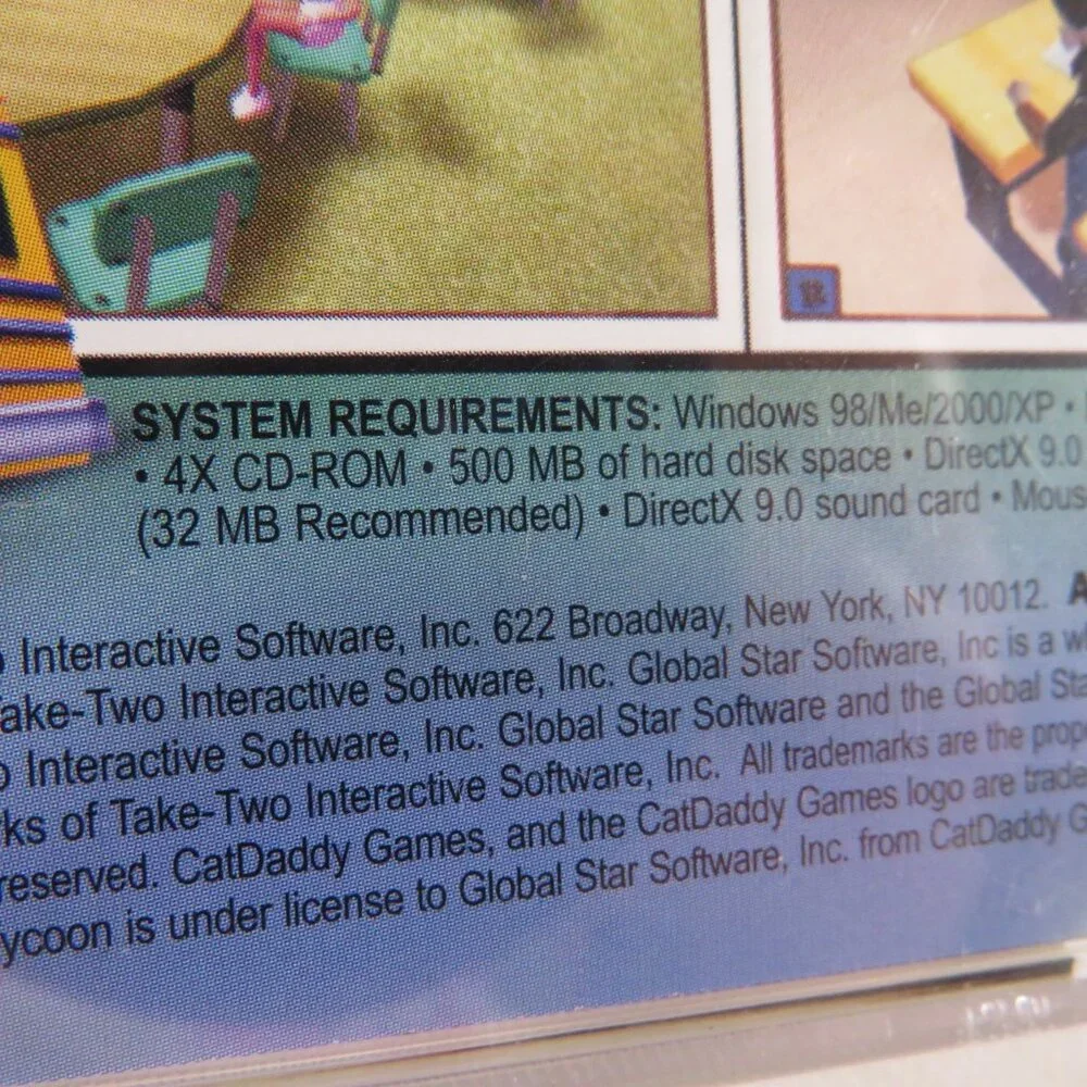 School Tycoon Computer Game OUT OF DATE SOFTWARE